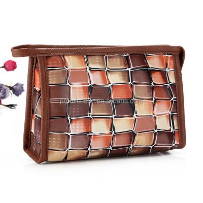 China Classification Factory Direct Selling PU Makeup Bag Glass Pearl Bag Korean Clear Popular Cosmetics for sale