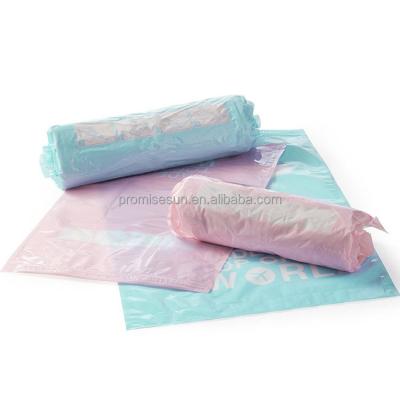 China Sustainable Compression Vacuum Hand Pressing Traveling Bag Roll Up Storage Bag for sale