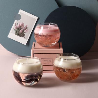 China New Soy Birthdays Wax Aromatherapy Candle Handmade Glass Cup Smokeless Indoor Purification Romantic Scented Candle Gift Box Wholesale for sale