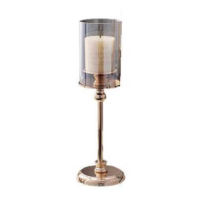 China Romantic Weddings Wedding Dinner Decor Candle Holder Hanging Glass Metal Candlestick for sale