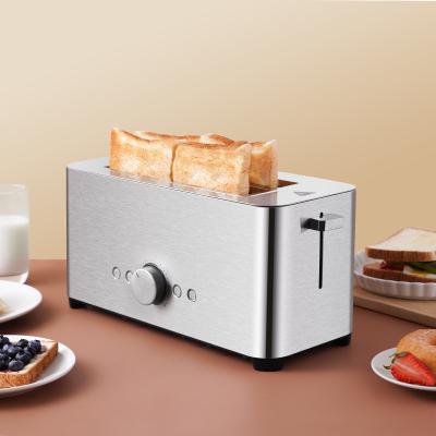 China Defrost 4 Slice Redmond 1300W 2 Lunch Sandwich Maker Retro Long Slot Bread Roll Electric Toaster for sale