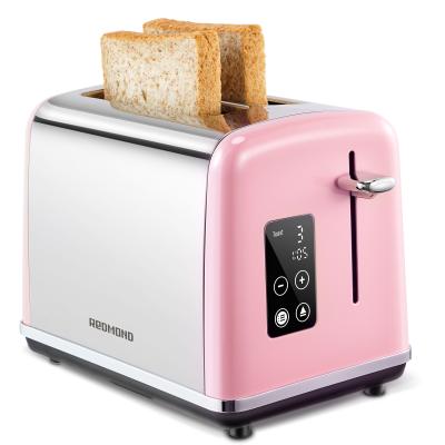 China Touch Screen Smart Toater 2 Slice Pop Up Stainless Steel Grill Bread Toaster Machine 900W for sale