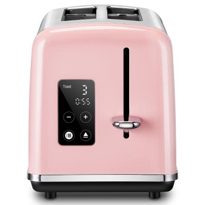 China Smart Electric Touch Screen Toater Appliances 2 Slices Pop Up Stainless Steel Grill Bread Toaster Machine for sale