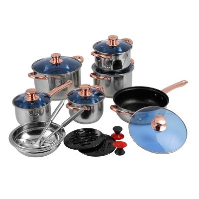 China Sustainable Non Color Changing Stainless Steel Stick Cookware Sets for sale