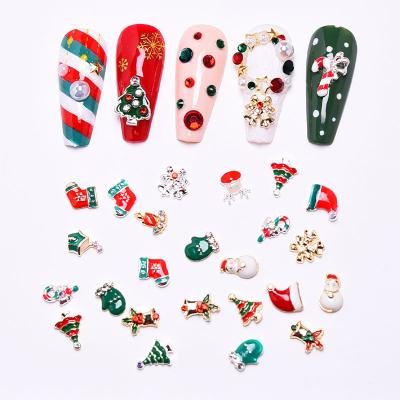 China Excellent Nail Art Effect Christmas Nail Art Decoration 2022 Mix Shapes Christmas Alloy Charm Nail art Decoration 3D Nail Art Accessories for sale