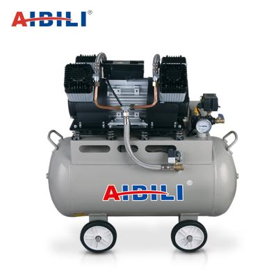 China New technology cheap price 3hp 50 liter 100l piston air oil free slient dental mini compressor for sale