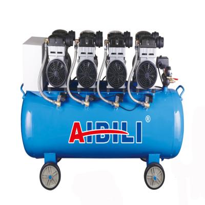 China Silent Oil Free Piston Air Compressor 8 Bar Big 200l Oil Free Tank for sale