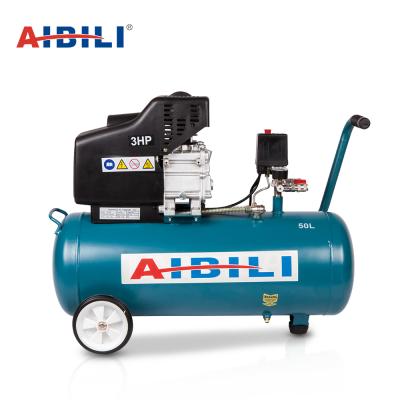 China Best Lubricated Selling Small Portable Commercial 2.5hp 8 Bar 50 Liter Printing Types Direct Driven Piston Compressor for sale