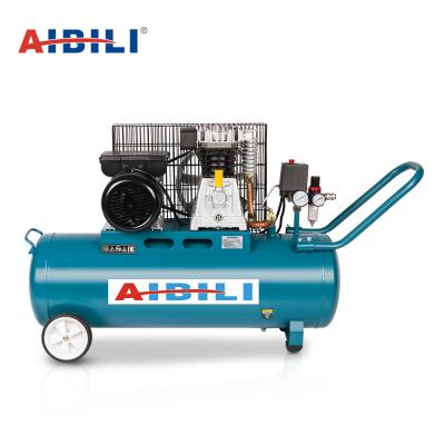 China Hot sale 2 cylinder 8 bar 3hp piston air compressors mini belt driven belt driven air compressor with tank for sale