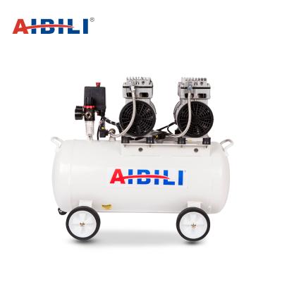 China Hot Selling Mini 1hp 8bar 50l Quiet Oilless Dental Jet Oilless Piston Quiet Printing Oil Free Piston Air Compressor for sale