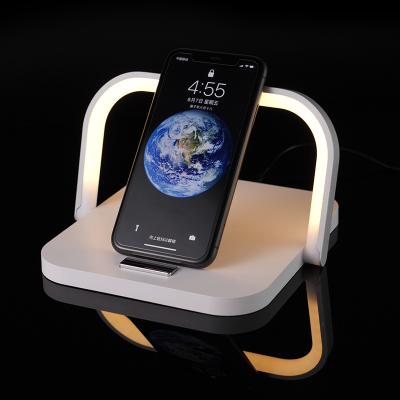 China Simplicity Modern Modern Design Bed Sid Bedroom Wireless Charging LED Night Light for sale