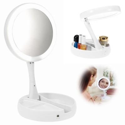 China Amazon popular makeup studio lighted smart mirror led makeup mirror with light and magnifying for sale