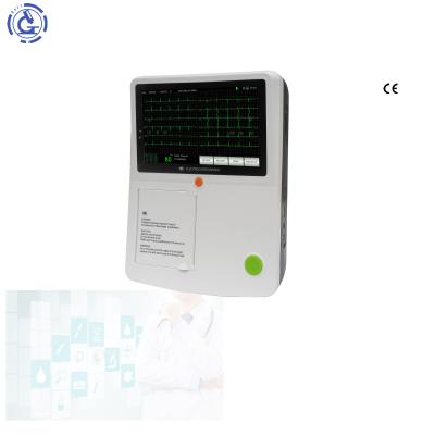 China Cheap price metal ekg ecg machine lowest price 3 channel ECG with color touch screen ECG G-302 for sale