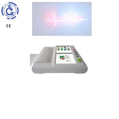 China Portable metal 3 lead ECG ECG recorder holter device 12 channel ECG electrocardiogram machine for sale