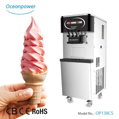 China Ice cream swirl ice cream making machine maquinas de helados Oceanpower OP138CS for sale