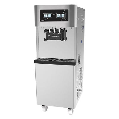 China Snack Factory Oceanpower Soft Ice Cream Machine Dual Control Sundae Commercial Ice Cream Machine for sale