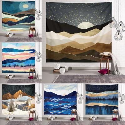 China Art Decor Nordic Style Abstract Printing Tapestry Living Room Decoration Home Wall Tapestry for sale