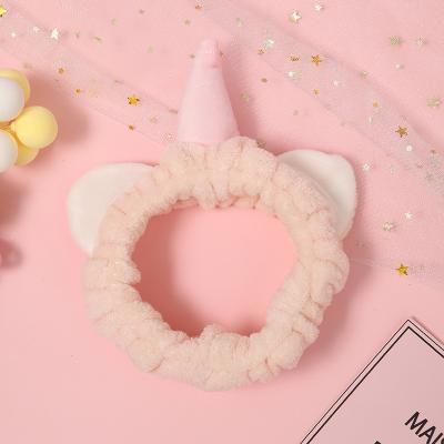 China Smart Casual Warm Headband Coral Fleece Face Wash Christmas Headband for sale