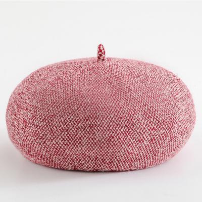 China COMMON Hat Small Art Casual Fashion Warm Beret Fresh Autumn And Winter New Ladies Woolen Beret for sale