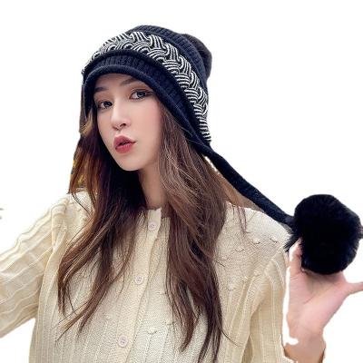 China Korean factory direct sales ladies JOINT wool hat winter knitted hat outdoor warm hat for sale