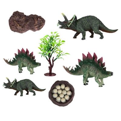 Cina Kids Simulation PVC Solid Small Dinosaur Fossils Landscape Models Toy Set in vendita