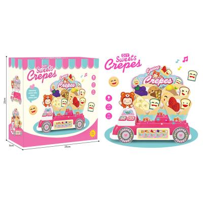 Китай Pink Ice Cream Cart Girls Pretend Ice Cream Cart Toy With Light продается