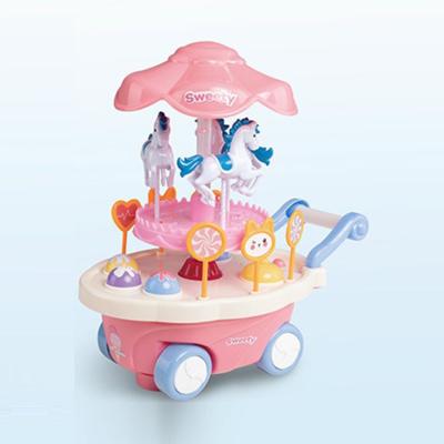 China Eco Friendly Electric Universal Plastic Ice Cream Truck  Toy With Carousel zu verkaufen