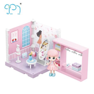 中国 Kids Reborn Doll Toys Set Doll House For Girls DIY 3D Mini House Villa 販売のため