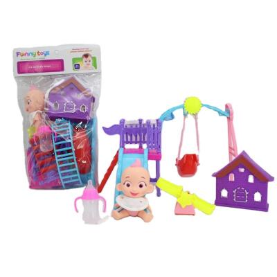 中国 Educational Baby Play House Set Mini 5 Inch Expression Baby Doll For Kids 販売のため