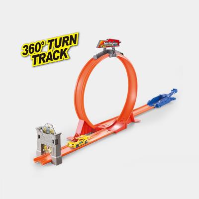 China 360 Degree Loop Toy Race Track Set For Kids Slot Racing Car With Door for sale