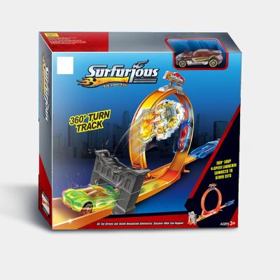 China Multi Color Plastic Kids Race Track Toy Cars With 360 Degree Turn for sale