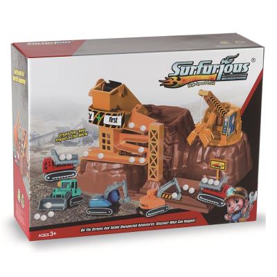 Китай Bulldozer Construction Vehicle Car Assembly Engineering Toy With Crane продается