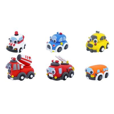 China City Vehicle DIY Pull Back Car Toy Ultralight Clay With 6 Models Hand Made Set Te koop