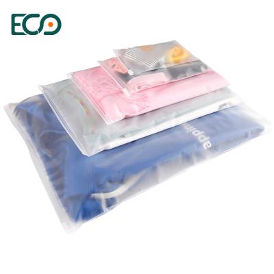 China Wholesale Rts 100pcs/Lot Recyclable Slider Frosted Plastic Zippers Bags For Clothes for sale