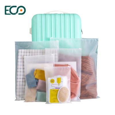 China Recyclable Customize Printing Biodegradable Logo Frosted Pvc Ziplock Plastic Small Packaging Zipper Bag For Clothing for sale