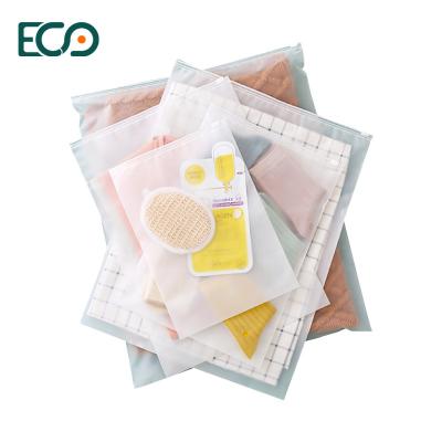 China Recyclable Logo Frosted Ziplock Clothing Plastic Printing Swimwear Custom Bikini Pouch Packaging Bags For Clothes for sale