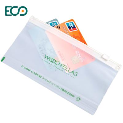 China Recyclable Eco Ziplock Plastic Bag Clear Frosted Slider Resealable Bag For Clothing for sale