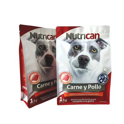 China Coffee Flat Bottom Plastic Ziplock Pet Food Bags Pet Treat Training Food Packaging Box Pouch Bag for sale