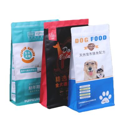 China High Quality Coffee Food Grade Flat Bottom Pet Food Bag Side Gusset Bags For Pet Food for sale