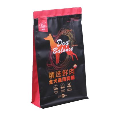 China Coffee Eco Friendly Plastic Eight Side Sealed Rack Up Large Pet Food Plastic Dog Food Packaging 15kg Bag for sale