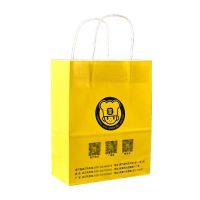 China Biodegradable high quality special small size eco-friendly shopping paper bags for chain for sale