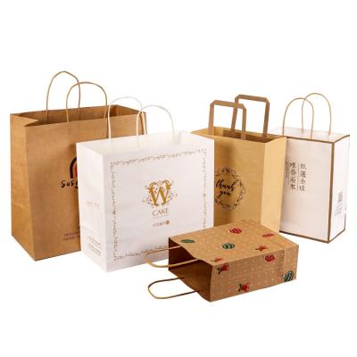 China Biodegradable Factory Kraft Paper Bag Clothing Bulk Shopping Compostable Recyclable Paper Bag With Logo Print for sale