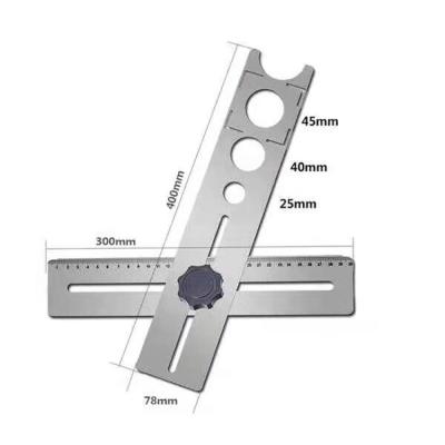 China Double Side Polish Adjustable Stainless Steel Tile Hole Marker For Walling Position Ruler Hole Cutter Tile Marking Ceramic Drill for sale