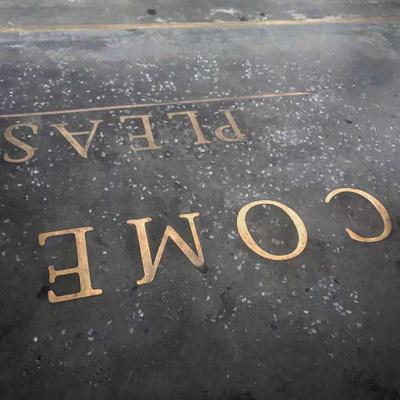 China China Custom Brass Embed Concrete Embed A Logo In A Concrete Counter Embed Concrete Metal Letter Make Floor Sign for sale