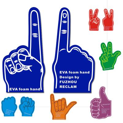 China Colorful Event Cheering Cheering Promotional Printing EVA Foam Awards No.1 Big Foam Finger for sale