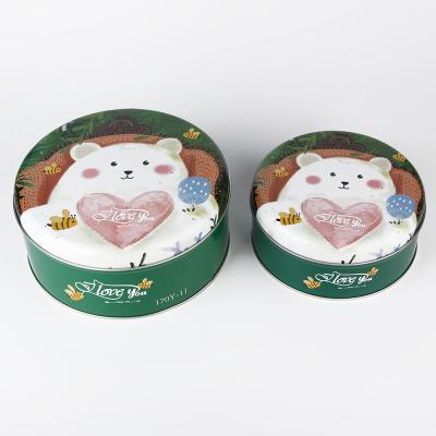 China Packaging box custom printing round metal tin can packaging cannaburst tin for sale