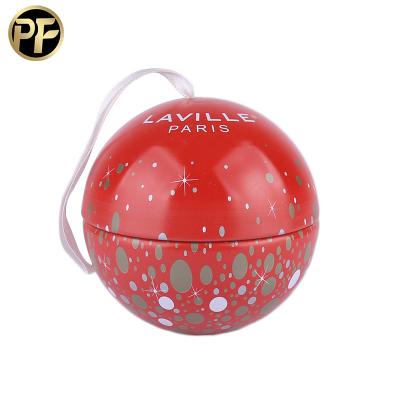 China Empty Tinplate Christmas Decoration Metal Tin Ball for Indoor Outdoor and Decoration for sale