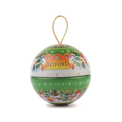 China Custom Tinplate Christmas Decoration Metal Tin Ball For Candy , Gift Packaging for sale