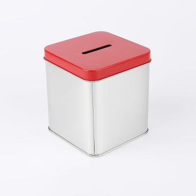 Κίνα Tin Custom Printing Simple Piggy Bank Small Size Coin Bank With Removable Lid προς πώληση