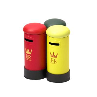 China Money Saving Tin Boxes Tin Mailbox Shape Piggy Bank Retro Metal Custom Metal Te koop